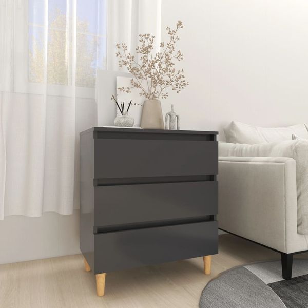vidaXL Komoda, sivá 60x35x69 cm, kompozitné drevo