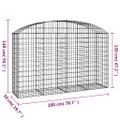 vidaXL Oblúkový gabionový kôš 200x50x120/140 cm pozinkované železo