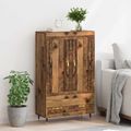vidaXL Highboard Staré drevo 69,5 x 31 x 115 cm Kompozitné drevo