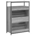 vidaXL Botník sivý dub sonoma 75x34x112 cm kompozitné drevo