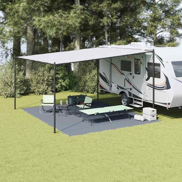 vidaXL Koberec do stanu Modrá a šedá 500 x 400 cm Polyetylén