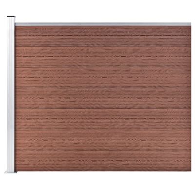 vidaXL Plotový panel WPC 175x146 cm hnedý
