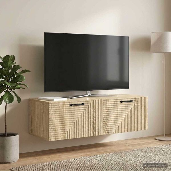 vidaXL Nástenná TV skrinka Dub sonoma 98 x 41 x 30 cm Kompozitné drevo
