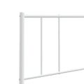 vidaXL Kovové náhradné čelo postele biele 90 cm