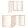 vidaXL Brána pre psa s dverami sklad. 8 panelov 640 cm topoľové drevo