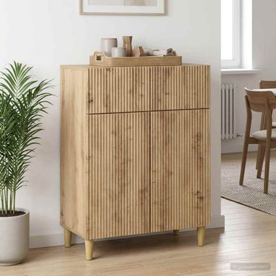 vidaXL Servírovacia skriňa Dub artisan 66 x 34,5 x 90 cm