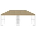 vidaXL Záhradný altánok 6 x 3 m Béžová Polyester a oceľ 190 gsm