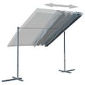 vidaXL Prístrešok s výsuvnou strechou 350x253x196 cm, antracitový