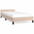 vidaXL Posteľný rám s čelom bez matraca kapučínový 80x200 cm