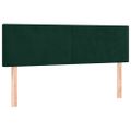 vidaXL Posteľný rám boxsping s matracom tmavozelený 140x190 cm zamat