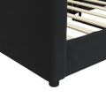 vidaXL Denná posteľ čierna 90x200 cm zamat