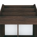 vidaXL Stojan na detské časopisy, tmavý dub 71x30x114 cm