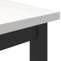 vidaXL stôl Biela 100 x 50 x 77 cm Inžinierske drevo a oceľ