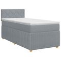 vidaXL Posteľ boxspring s matracom Svetlosivá 80 x 200 cm Látka