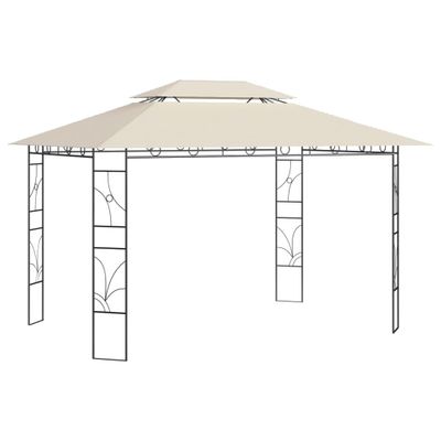 vidaXL Altánok 4x3x2,7 m krémový 160 g/m²