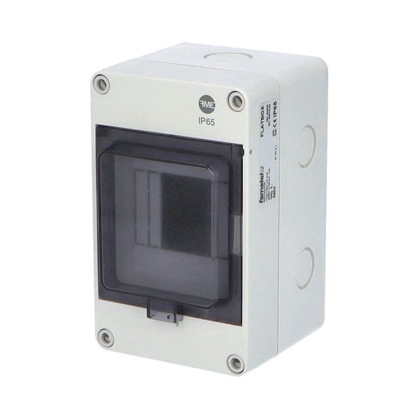 Rozvaděč FlatBOX 5904 IP65, 4mod., na omítku, průhl. dveře, 170x105x112mm