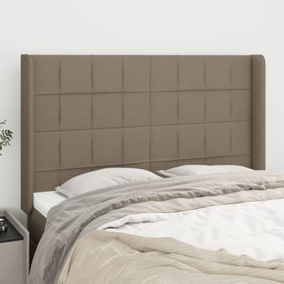 vidaXL Čelo postele so záhybmi sivohnedé 147x16x118/128 cm látka