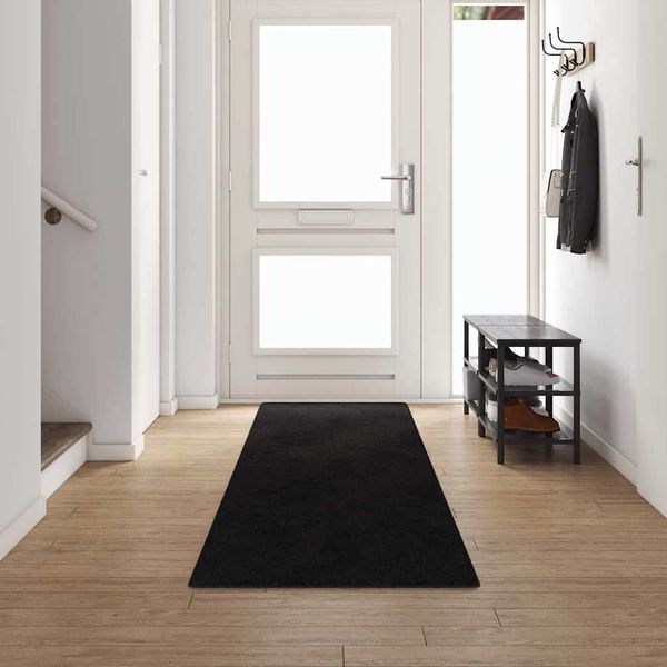 vidaXL Behúň koberec Čierna 80 x 500 cm 100% Polypropylén Tuft