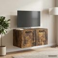 vidaXL Nástenná TV skrinka Nástenný Dymový dub 59,5 x 31 x 30 cm