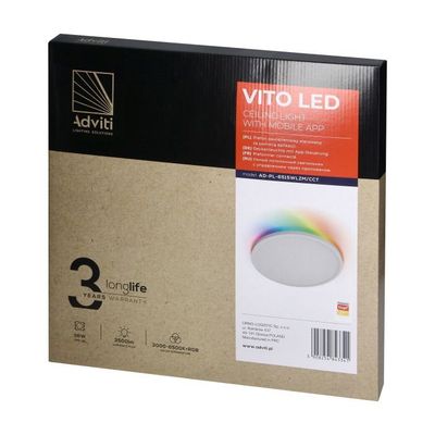 Stropné svietidlo Orno VITO AD-PL-6515WLZM/CCT 36W, 40cm, RGB, Tuya app Stropní svítidlo Orno VITO AD-PL-6515WLZM/CCT 36W, 40cm,  RGB, Tuya app