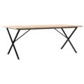 vidaXL Jedálenský stolík v tvare X 200x100x75,5 cm borovica a oceľ
