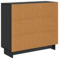 vidaXL Servírovacia skriňa Čierna 89 x 34,5 x 80 cm Kompozitné drevo