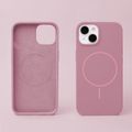 Tenké silikónové puzdro Mag pre iPhone 12 / 12 Pro 6,1" ružová