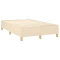 vidaXL Boxspring posteľ s matracom krémový 120x200 cm látka