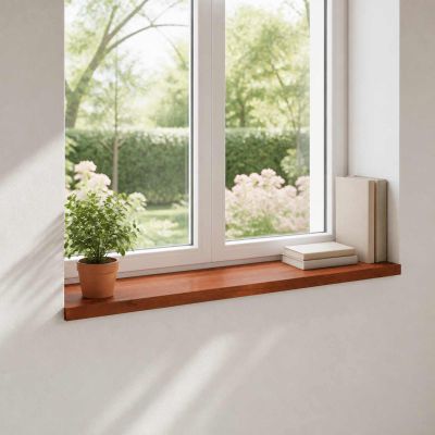 vidaXL Parapety 2 ks Hnedá 120 x 40 x 2 cm Masívne bukové drevo