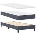 vidaXL Posteľ s pružinovým rámom Tmavo šedá 90 x 200 cm Zamat