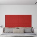 vidaXL Nástenné panely 12 ks vínovočervené 90x30 cm umelá koža 3,24 m²