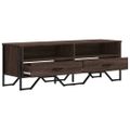 vidaXL TV stolík hnedý dub 122x34x41 cm kompozitné drevo