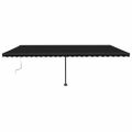 vidaXL Ručne zaťahovacia markíza s LED 600x300 cm antracitová