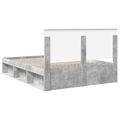 vidaXL Rám postele Betónová šedá 150 x 200 cm Masívne borovicové drevo