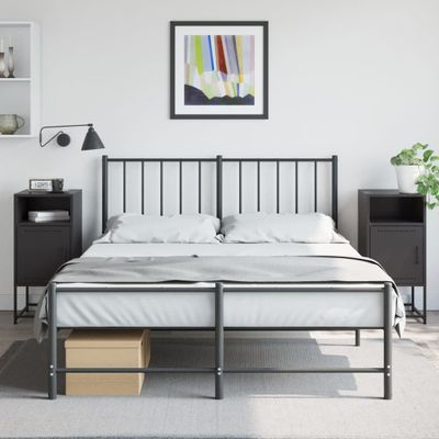 vidaXL Nočné stolíky 2 ks čierne 36x39x78 cm oceľ