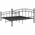 vidaXL Posteľný rám čierny kovový 200x200 cm