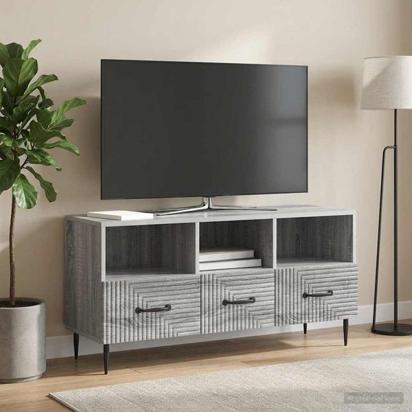 vidaXL TV skrinka Sivá sonoma 102 x 34,5 x 50 cm Kompozitné drevo