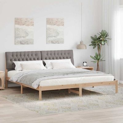vidaXL Rám postele s čalúneným čelom Hnedá 200 x 200 cm