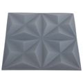 vidaXL Nástenné panely 24 ks 50 x 50 cm Origami Šedý XPS Pena