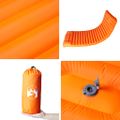 vidaXL Samonafukovací kempingový matrac s vankúšom, 1 osoba, oranžový