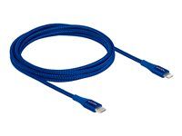 Kábel Lightning - USB-C s pínmi (samec) do Lightning s pínmi (samec) - 2 m - modrá