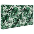 vidaXL Vankúš na vonkajšiu pohovku Polyester Vzor s listami 80 x 80 cm
