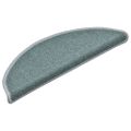 vidaXL Schodové rohože 30 ks 56x17x3 cm morsko modré polkruhové