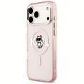 Puzdro Karl Lagerfeld pre iPhone 17 Pro Max 6,9" IML Choupette Sketch Logo MagSafe ružová