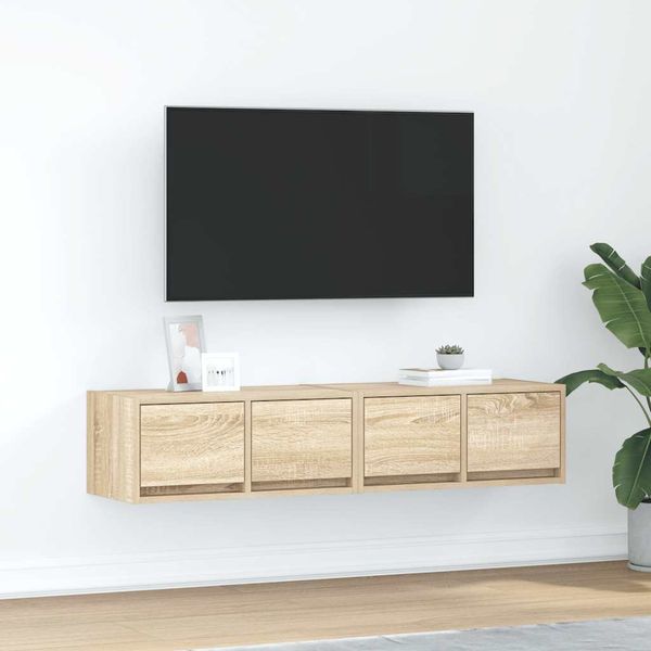 vidaXL TV skrinky 2 ks dub sonoma 60x31x25,5 cm kompozitné drevo