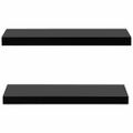 vidaXL Plávajúce nástenné police 2 ks čierne 60x20x3,8 cm