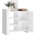 vidaXL Komoda biela 73,5x35x75 cm kompozitné drevo