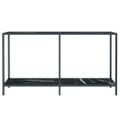 vidaXL Konzolový stolík čierny 140x35x75,5 cm tvrdené sklo