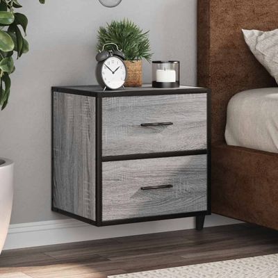 vidaXL Nástenné nočné stolíky 2 ks sivá sonoma 40x31x39,5 cm
