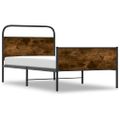 vidaXL Posteľný rám bez matraca 90x200 cm dub sonoma kompozitné drevo